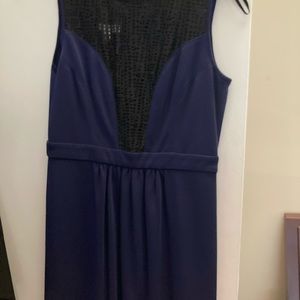 Blue dress with black front